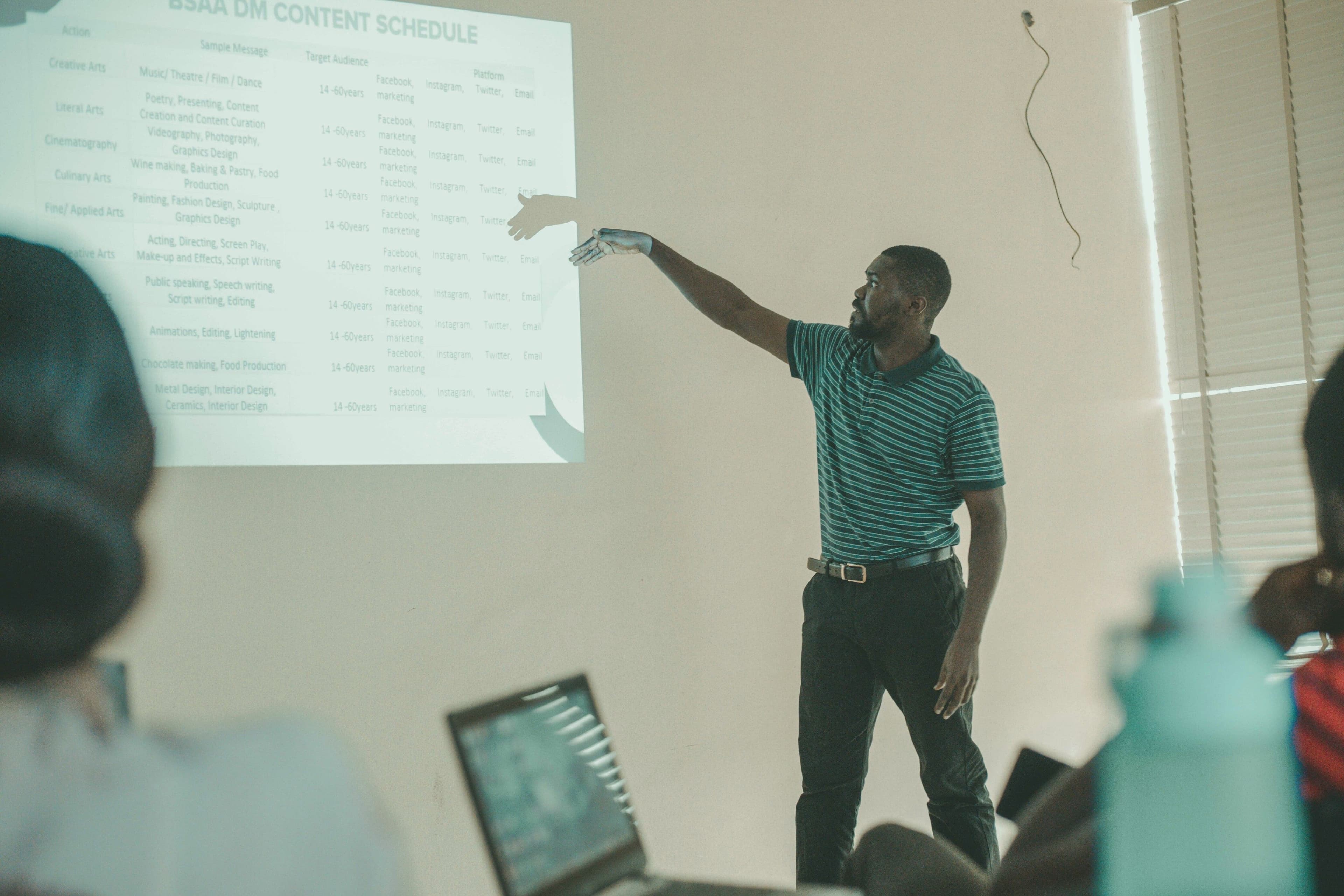 Students presenting projects at a JOETECK Demo Day